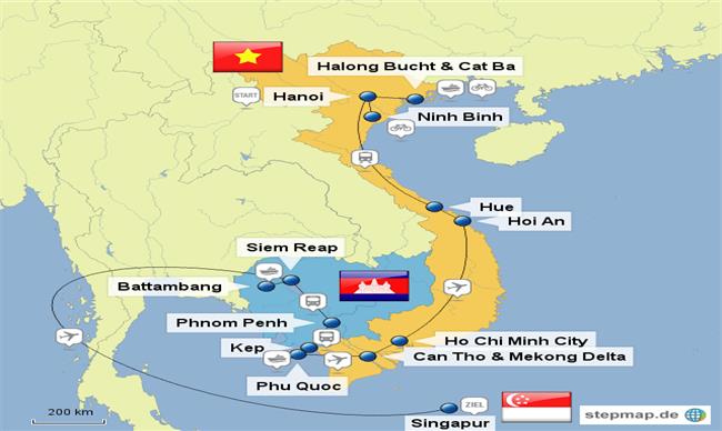 Top 12 Städte bei einer Vietnam-Reise